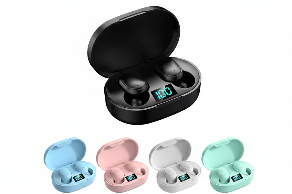 E6S Wireless Bluetooth Earphones TWS Bluetooth Headset Wireless Earbuds Noise Cancelling Earphones with Microphone Headphones