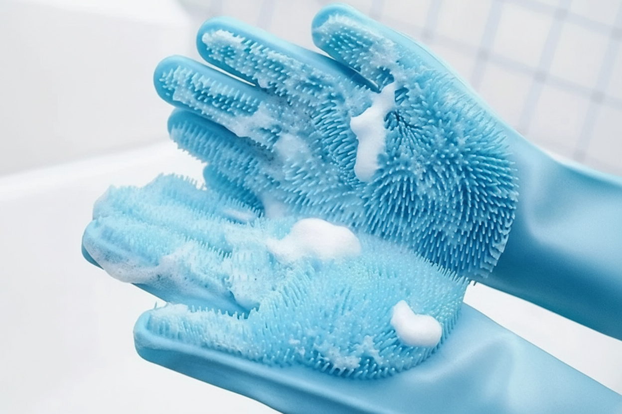 Pet Grooming Glove — Removes Hair & Gently Massages