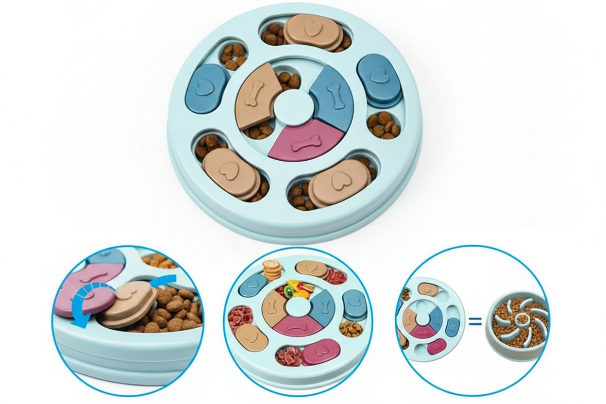 Interactive Dog Food Hiding Bowl – Slow Feeder & Educational Toy