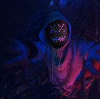 LED Mask με Φωτιζόμενο Πρόσωπο – Gesture Sensing για Halloween & Cosplay