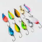 Σετ 10 τεμ. Μεταλλικών Δολωμάτων Jig Spoon LUSHAZER – 2.5g / 3.5g / 5g, Spinner Wobbler για Τσιπούρα & Bass