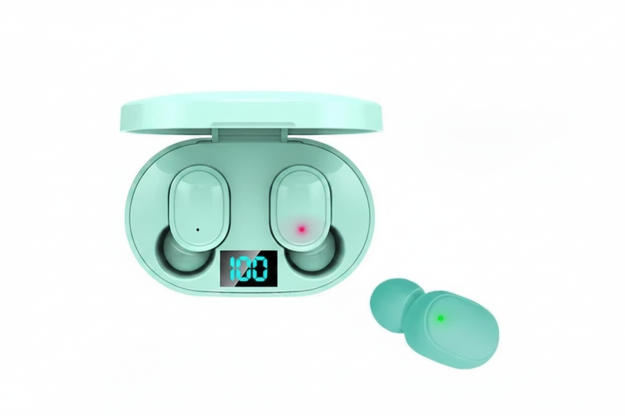 🎧 Ασύρματα Ακουστικά E6S TWS – Bluetooth Headset με Έξυπνη Ένδειξη LED & Μείωση Θορύβου!