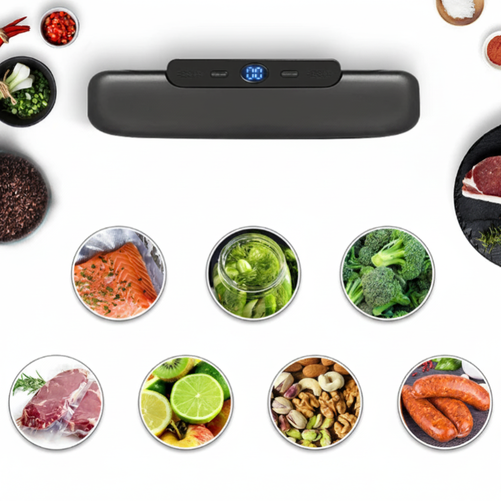 Μηχανή Vacuum Sealer saengQ — Συσκευασία Τροφίμων με 10 Δωρεάν Σακούλες