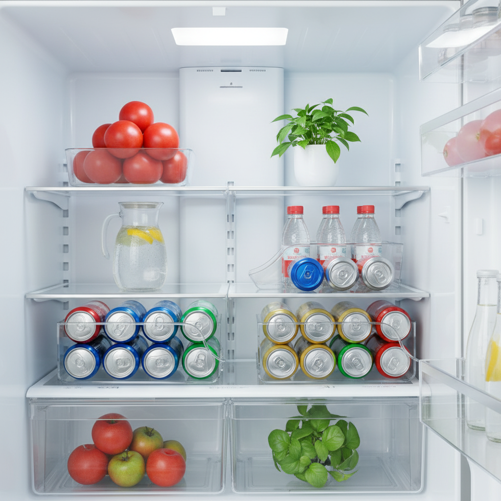 Refrigerator Organizer Bins – Soda Can Dispenser & Fridge Storage