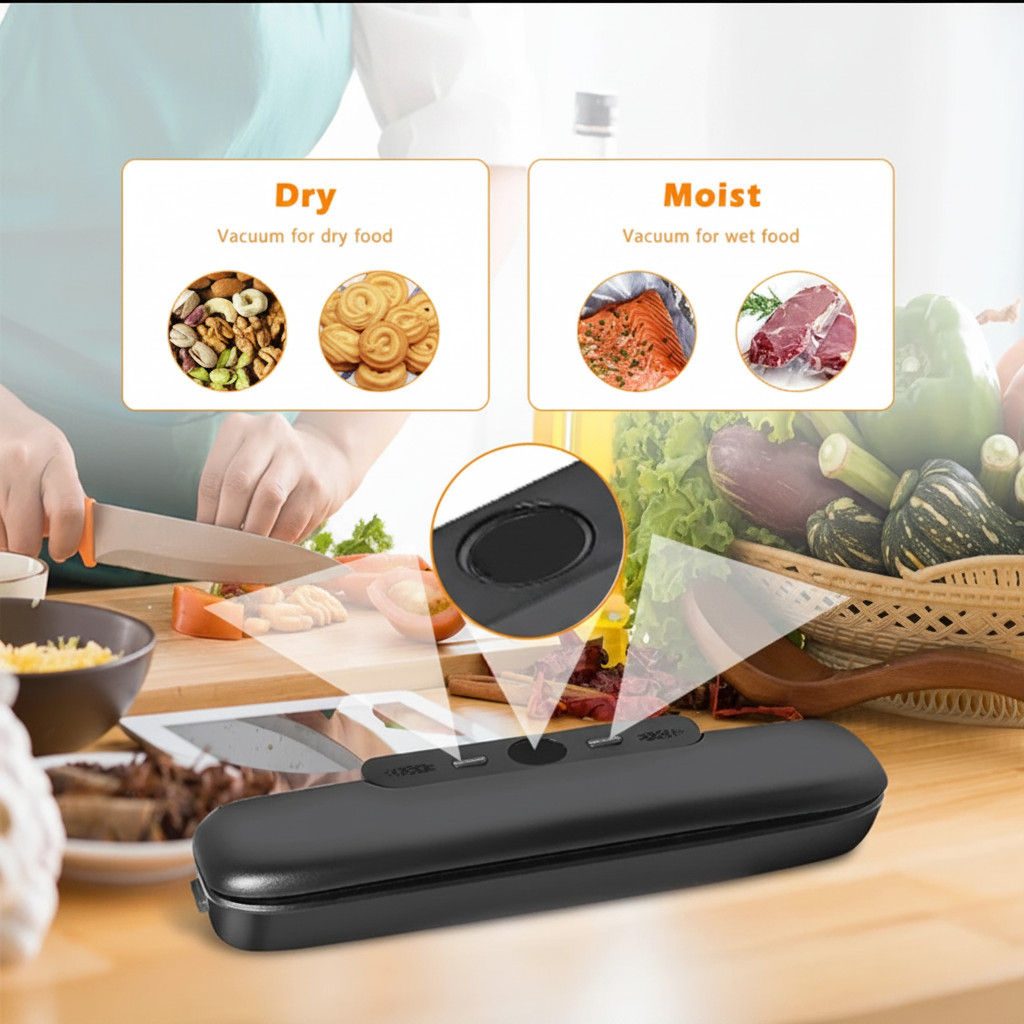 Μηχανή Vacuum Sealer saengQ — Συσκευασία Τροφίμων με 10 Δωρεάν Σακούλες