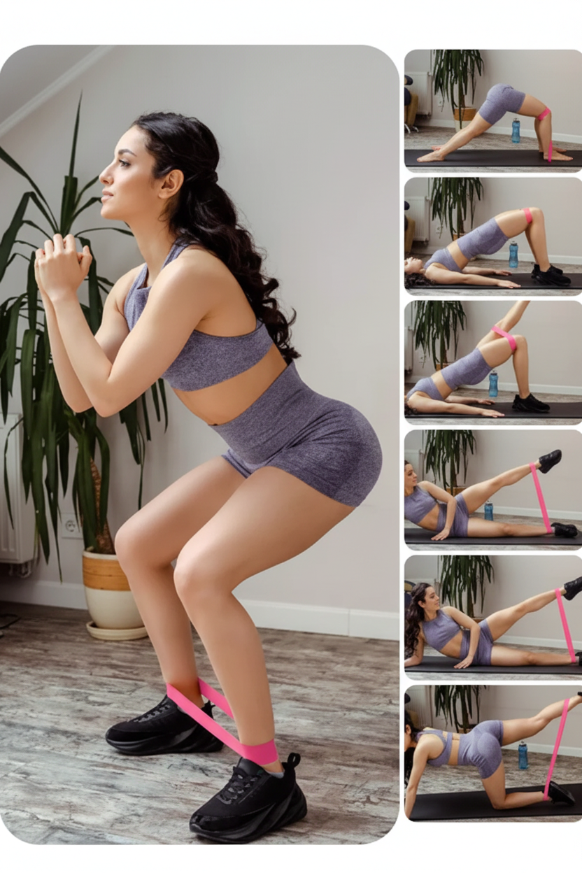 Λάστιχα Αντίστασης Γυμναστικής – Σετ Elastic Bands για Yoga, Squats, Πόδια & Γλουτούς