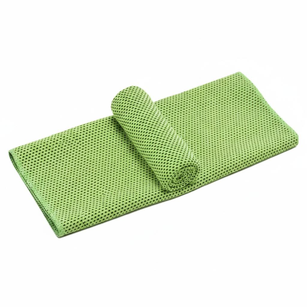 Lime Green Cooling Towel - White Background
