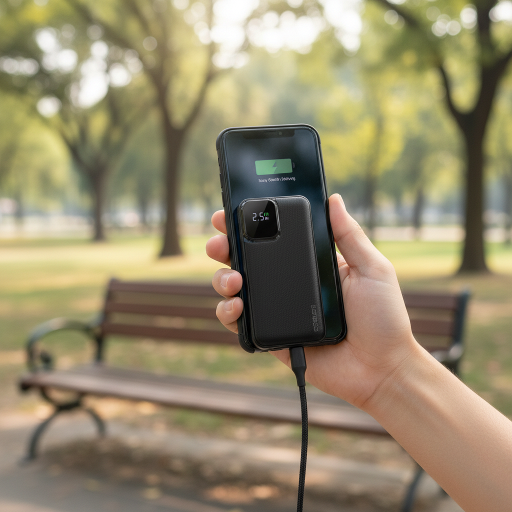 Power Bank Charging Phone