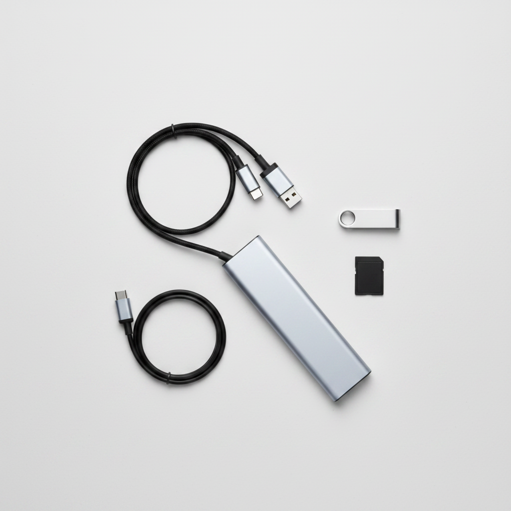 USB Hub Flat Lay